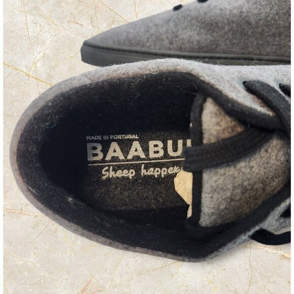 Baabuk Wool Sneakers Gray and Black Women's Size EU 39 US 8.5/9 EUC in Box - Picture 7 of 9